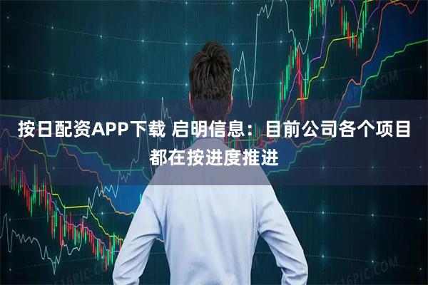 按日配资APP下载 启明信息：目前公司各个项目都在按进度推进